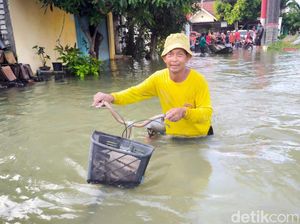 Potret Gresik Jadi Langganan Banjir saat Kali Lamong Meluap