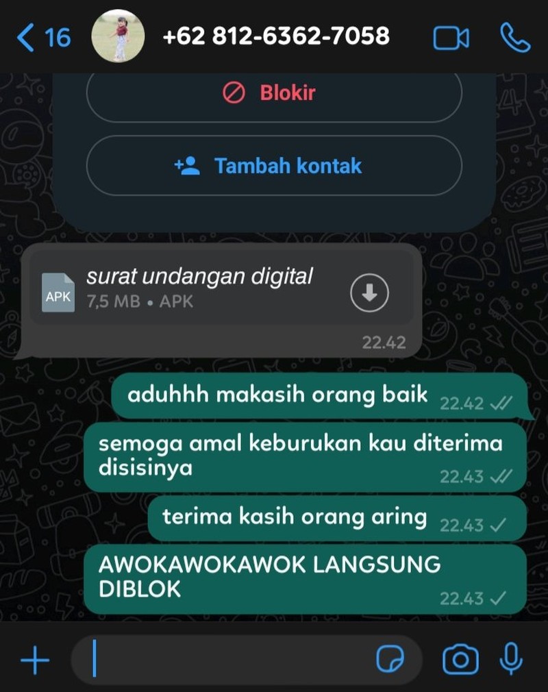 Chat Penipu Gagal Nipu
