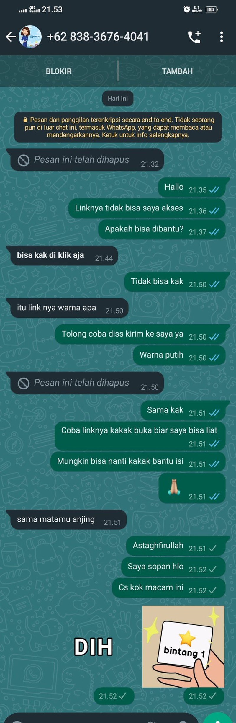 Chat Penipu Gagal Nipu