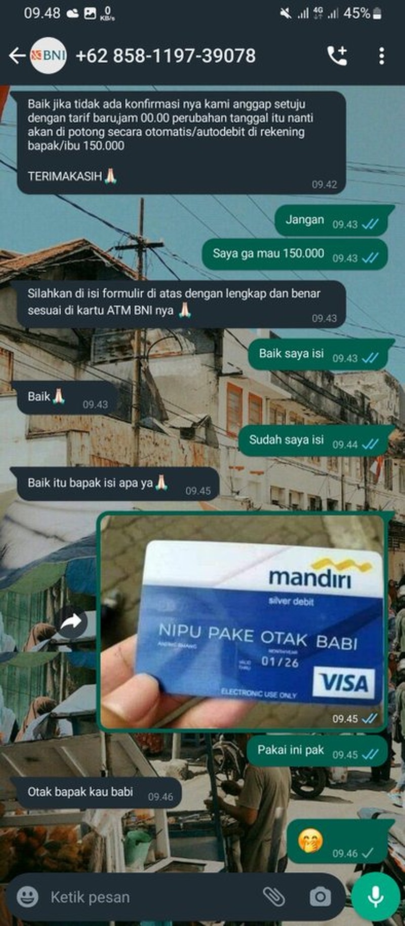 Chat Penipu Gagal Nipu