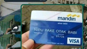 Nama pemilik kartu ATM yang bikin ngakak. Foto: Twitter