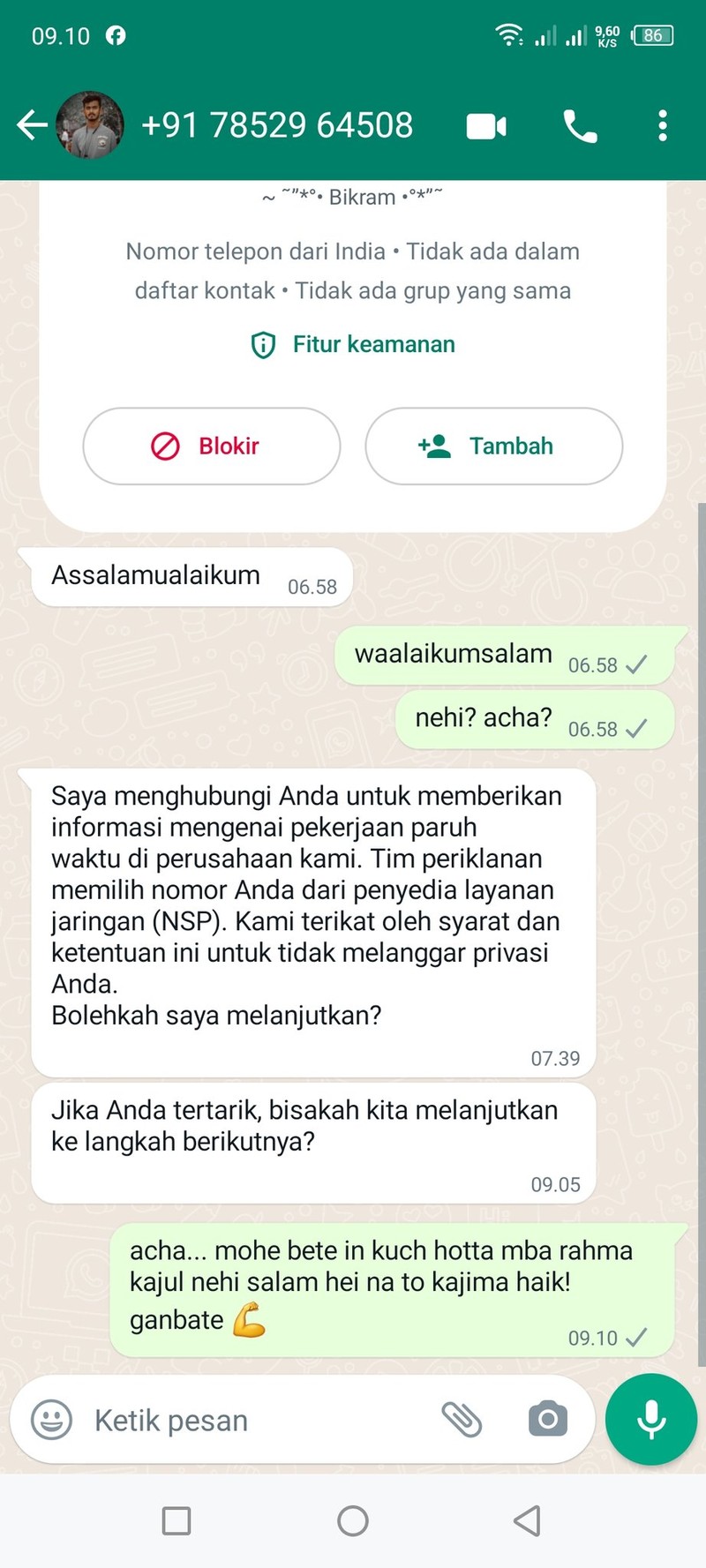 Chat Penipu Gagal Nipu
