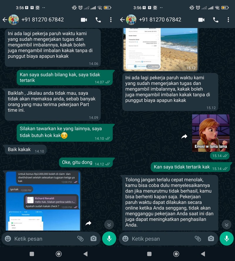 Chat Penipu Gagal Nipu