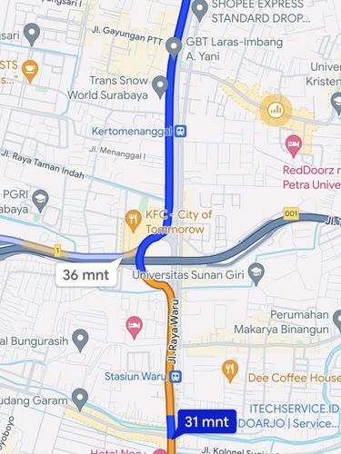 jalanan surabaya lancar