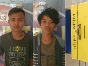 2 Pemuda di Prabumulih Curi Kotak Amal Yatim Piatu Terekam CCTV