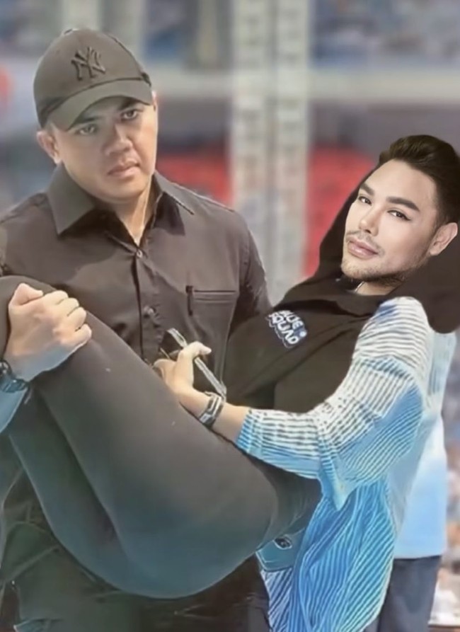 Paling beda, Ivan Gunawan justru mengedit wajahnya menjadi sosok yang sedang digendong oleh Mayor Teddy. Video parodi yang dibuat pria yang akrab disapa Igun itu pun tak kalah kocak dan sukses bikin ketawa ngakak. Foto: Instagram