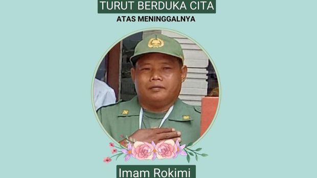 Petugas Linmas di salah satu TPS Tulungagung Imam Rochimi yang meninggal usai dirawat di RS.