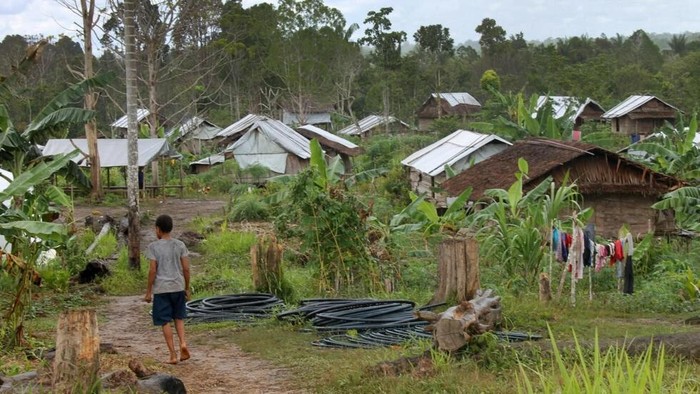 Nongganop and a few members of his Muyu tribe fled their homeland in 2019 for the relative safety of remote western Papua New Guinea. © AFP