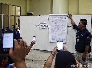 Suasana Rekap Suara Pemilu 2024 di GOR Tanah Abang
