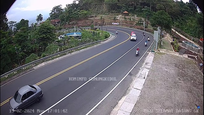 Tangkap layar CCTV Diskominfo Gunungkidul, Senin (19/2/2024) pukul 17.01 WIB.