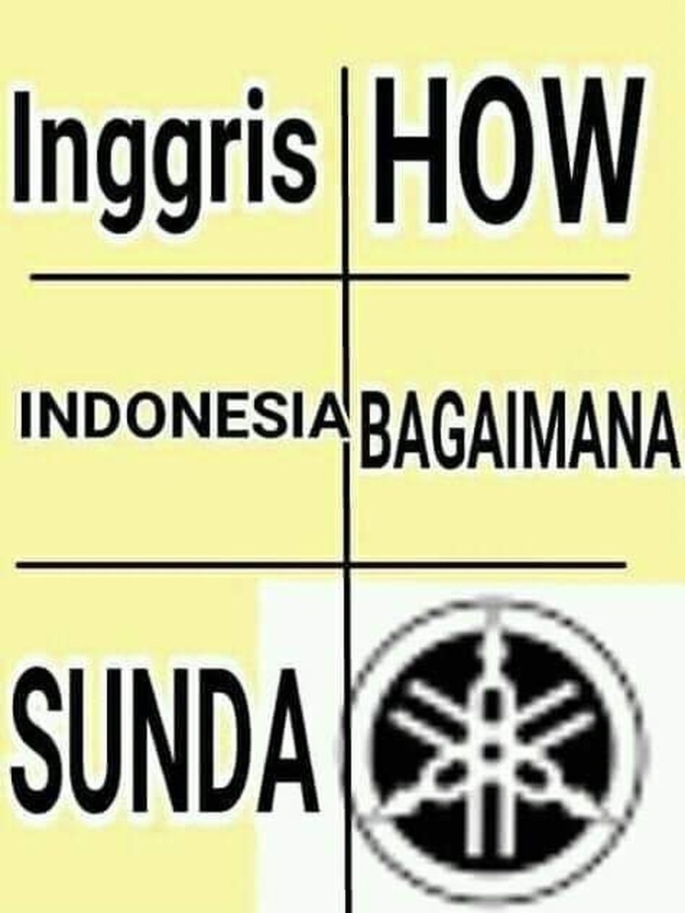 Tebakan Kocak Bahasa Sunda, Bisa Jawab Semua? Bahasa Sunda merupakan salah satu bahasa lokal yang banyak digunakan. Kamu bisa ngerti semua tebakan di bawah ini?