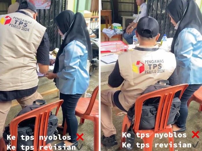 Viral aksi mahasiswi yang revisi skripsi di TPS mendadak jadi sorotan di media sosial