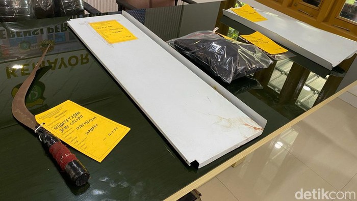 Barang bukti kasus jukir vs sopir bajaj di Jakpus (Tina Susilawati/detikcom)