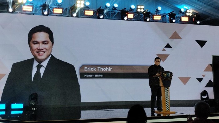 Menteri BUMN Erick Thohir di Acara Groundbreaking Gedung BNI di PIK 2