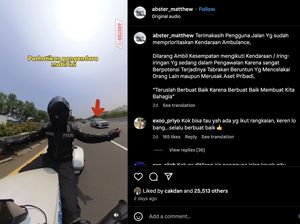 Lagi-lagi Ada Pengendara Ngekor Ambulans, Polisi Pengawal Sampai Turun Tangan