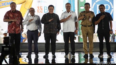 Momen Erick Thohir Groundbreaking Gedung BNI di PIK 2