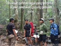 11 Pendaki Ilegal Terciduk di Gn Gede Pangrango, Ini Sanksinya