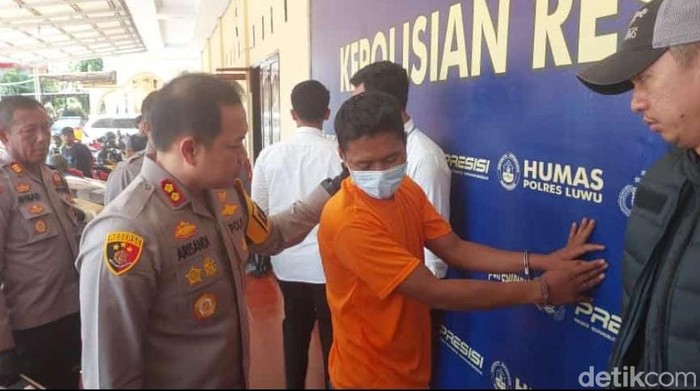 Pelaku pembunuhan wanita muda di Luwu. Rachmat Ariadi/detikSulsel