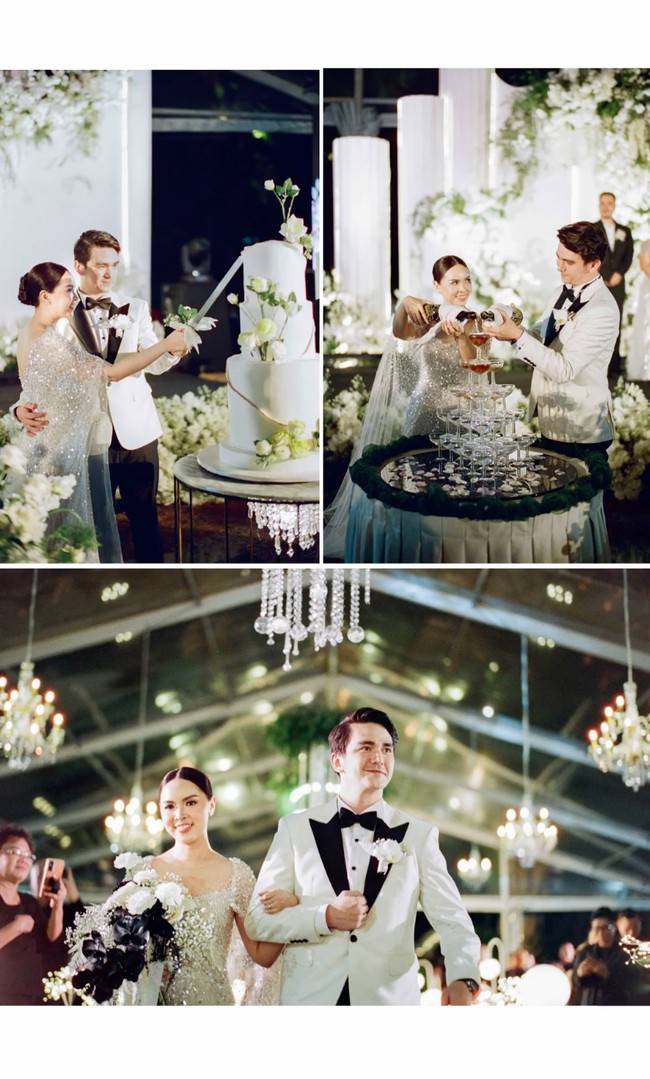 Setelah resmi menikah Christ dan Marcella kemudian menggelar resepsi mewah di Hotel Borobudur, Jakarta Pusat. Tampil bak raja dan ratu semalam, keduanya terlihat ganteng dan cantik. Foto: Instagram/@christlaurent