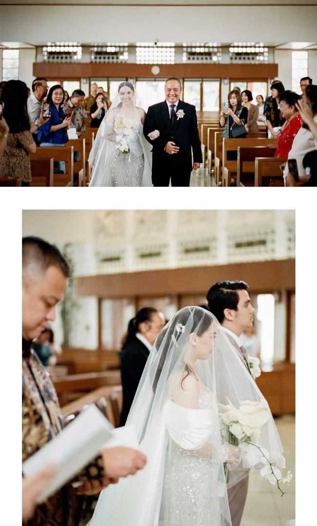 Tepat pada Minggu (18/2/24) aktor tampan Christ Laurent resmi menikahi kekasihnya, Marcella Michelle. Pemberkatan keduanya berlangsung di Gereja St. Yohanes Bosco, Sunter, Jakarta Utara. Foto: Instagram/@christlaurent