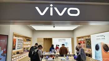 Toko Vivo ini berada di pusat perbelanjaan Uniwalk di Shenzhen, China. Foto: Virgina Maulita Putri/detikINET