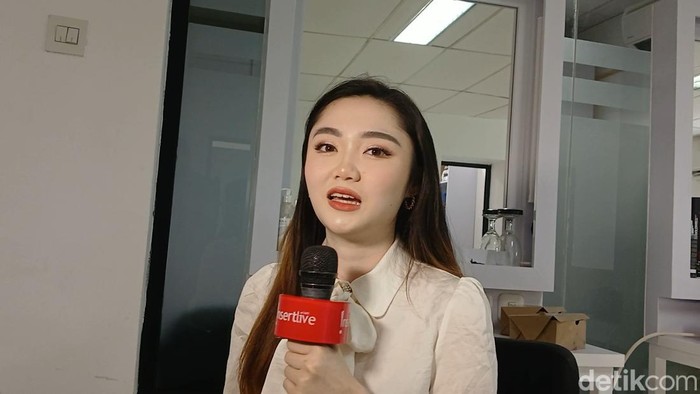 Vanessa Khong saat ditemui di kawasan Trans TV, Jakarta Selatan.