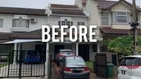 Rumah dengan banyak tiang ternyata hanya membuat tampilan halaman depan lebih sempit. Selain itu adanya taman rumput yang permukaannya jauh lebih tinggi juga membuat akses jalanan jadi terbatas. Jika mobil terparkir di dalam rumah maka penghuni rumah perlu lewat melalui sela-sela jalan. Coba ubah tampilan rumah menjadi seperti ini. Foto: beforeafter.design via boredpanda.com