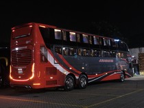 Potret Bus Double Decker Full Sleeper Terbaru PO Juragan99 Trans