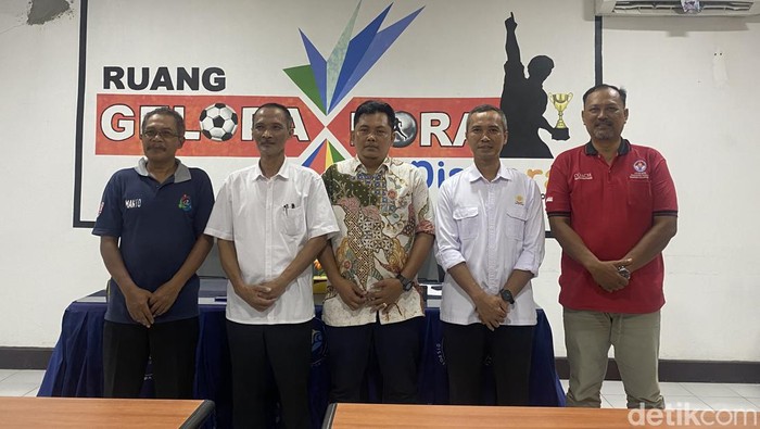 Jumpa pers Kejuaraan Renang Antar Sekolah dan Perguruan Tinggi 2024 di Kantor Dispora Sleman, Rabu (21/2/2024).
