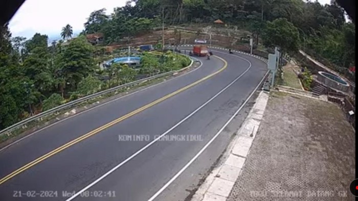 Kondisi arus lalu lintas di jalan Jogja-Wonosari pagi ini, Rabu (21/2/2024).