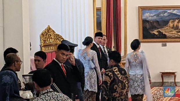 Pelantikan AHY sebagai Menteri ATR/Kepala BP di Istana Kepresidenan. (վ/Emir Yanwardhana)
