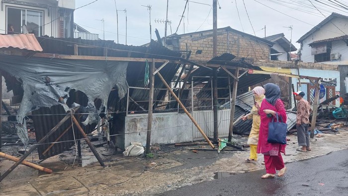 Penampakan kios yang terbakar di  Jl Sedane, Empang, Kota Bogor