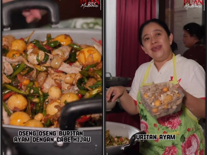 Puan Maharani masak makanan sederhana