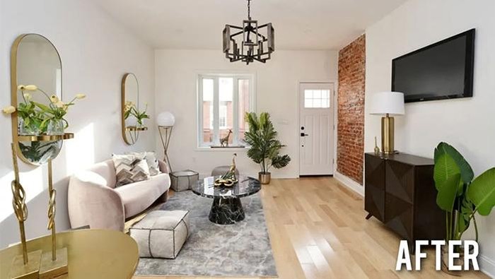 Ruang tamu setelah direnovasi