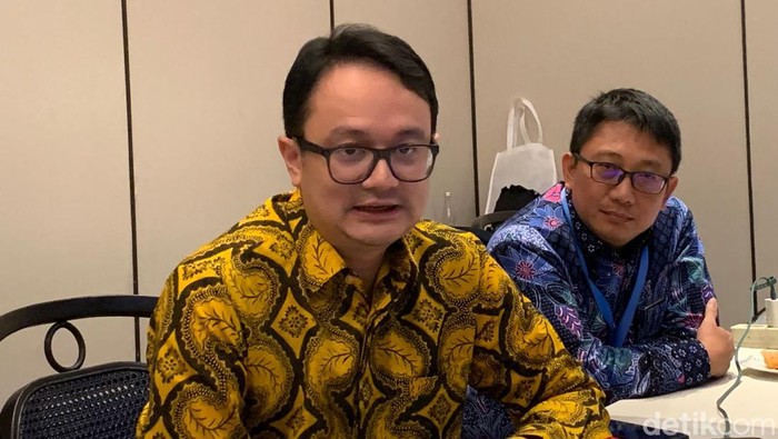 Wakil Menteri Perdagangan Jerry Sambuaga di Padma Hotel Semarang, Jawa Tengah, Rabu (21/2/2024).