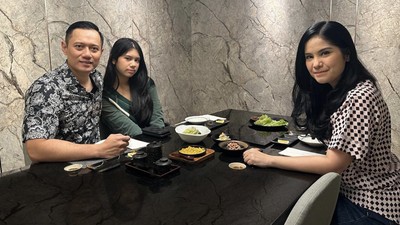 Annisa Pohan Kompak Kulineran Bareng Suami dan Keluarga