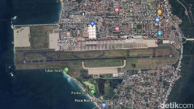 Foto Satelit Bandara Ngurah Rai Denpasar Bali