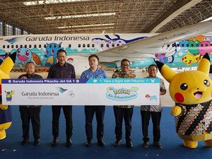 Pesawat Garuda Gambar Pikachu Resmi Mengudara, Ini Rute dan Jadwalnya