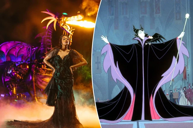 Buat kamu yang suka kisah Maleficent, gaun pengantin warna gelap ini bisa jadi inspirasi. Gaun hadir dalam perpaduan warna hitam dan hijau yang berkilau dengan aplikasi beludru dan renda yang romantis  Foto: Dok. Allurebridals, Everett