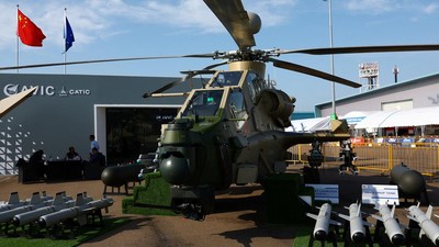 Helikopter Serang Z-10 Buatan China Tampil Perdana di Singapore Airshow