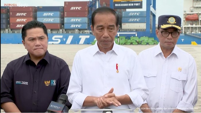 Jokowi usai meresmikan Makassar New Port