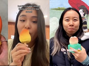 Viral Es Krim Mangga Bentuk Mangga Asli yang Creamy Manis