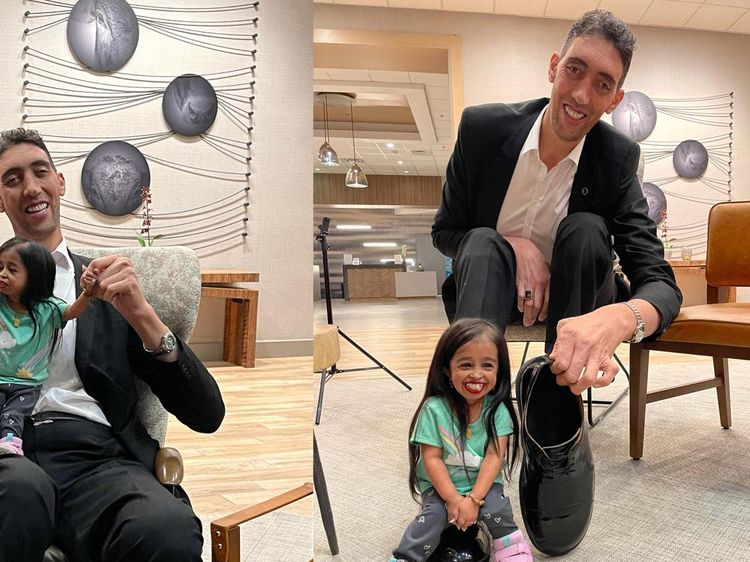 Gemas! Begini Jadinya Jika Pria Tertinggi dan Wanita Terpendek di Dunia Bertemu