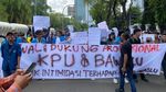 Aksi Pelajar-Mahasiswa Gabungan Dukung Pemilu Damai
