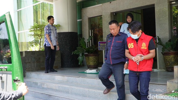 Andrie Triyono tersangka oknum supervisor marketing bank pelat merah di Ogan Komering Ilir (OKI).
