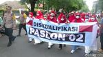 Potret Demo di Depan Gedung Agung Jogja Tuntut Diskualifikasi Paslon 02