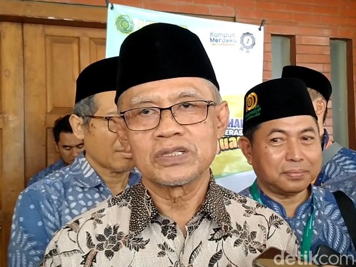 Ketua Umum PP Muhammadiyah Haedar Nashir di acara Munas Tarjih XXXII di UMPP Pekajangan, Kabupaten Pekalongan, Jumat (23/2/2024).
