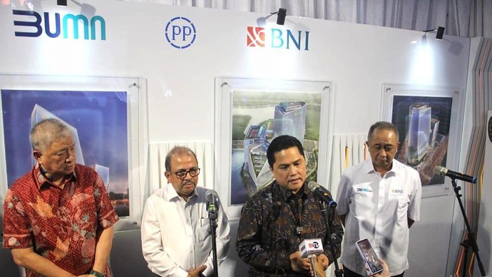 Menteri Badan Usaha Milik Negara (BUMN) Erick Thohir mengapresiasi kinerja PT Bank Negara Indonesia (Persero) Tbk atau BNI yang berhasil mewujudkan pembangunan perkantoran berkonsep green building