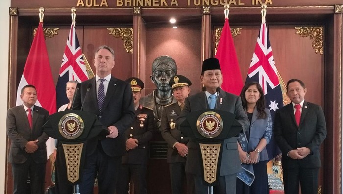 Menteri Pertahanan (Menhan) RI, Prabowo Subianto, bertemu Menhan Australia Richard Marles MP.