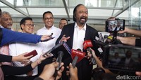 Ketua Umum Partai NasDem Surya Paloh mengatakan pihaknya akan terus mengikuti proses Pemilu 2024 hingga pengumuman resmi KPU. Sikap ini, katanya, juga berlaku di PKB dan PKS sebagai pengusung Anies Baswedan-Muhaimin Iskandar (Cak Imin).
